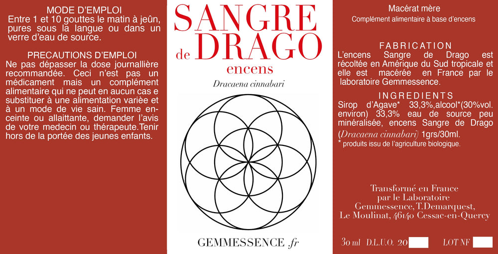 SANGRE incense from DRAGO, Dracaena cinnabari