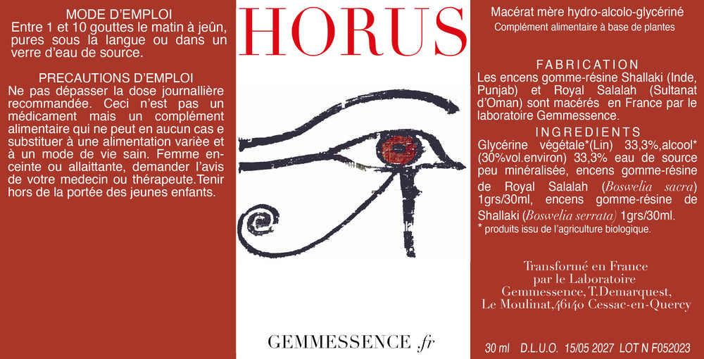 Encens HORUS, Boswelia serrata & sacra